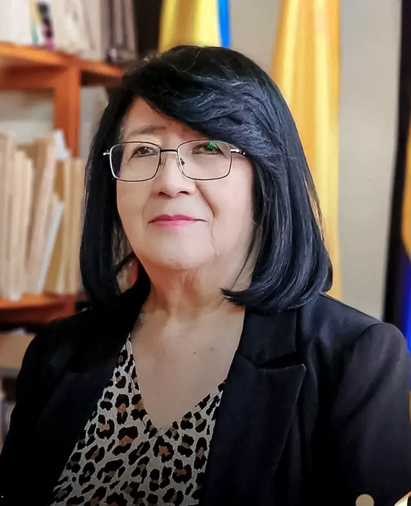 Retrato de Lydia Inés Muñoz Cordero, académica e investigadora de la Academia Colombiana de Historia.